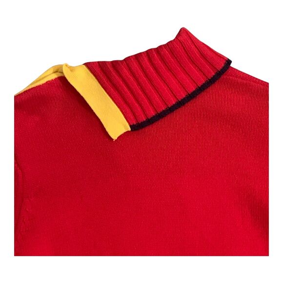Norton MCnaughton Sweater Size MED Red 100% Cotton Knit Preppy Coastal Patriotic - Picture 11 of 16